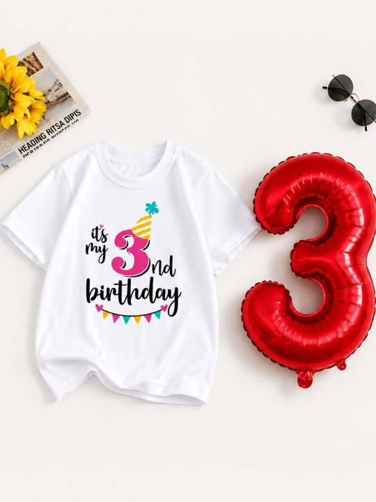 EzoFly Birthday Set Праздничная футболка + фольгированная цифра в подарок