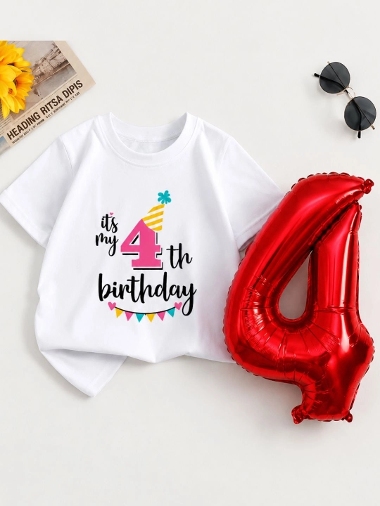 EzoFly Birthday Set Праздничная футболка + фольгированная цифра в подарок