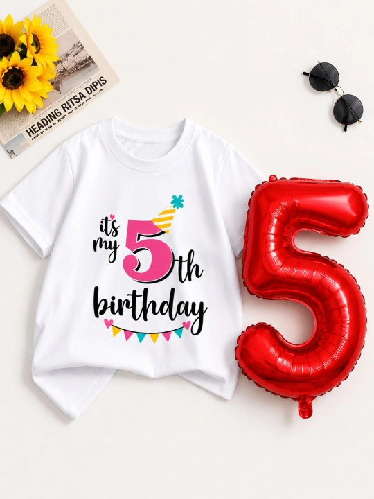 EzoFly Birthday Set Праздничная футболка + фольгированная цифра в подарок