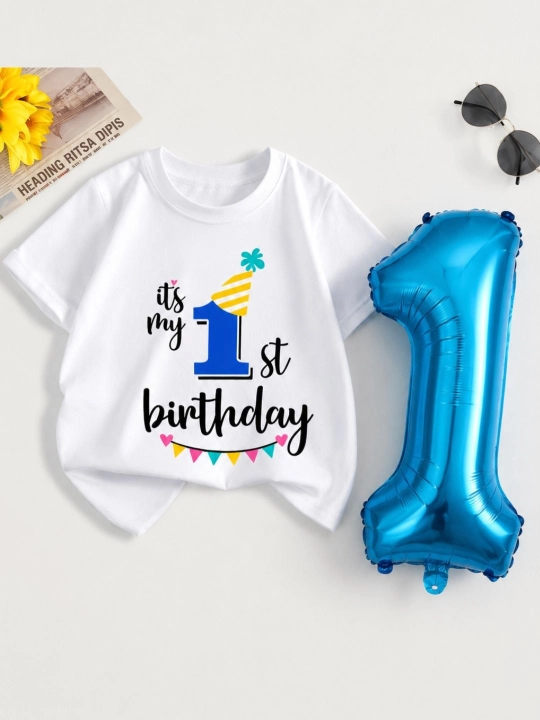 EzoFly Birthday Set Праздничная футболка + фольгированная цифра в подарок
