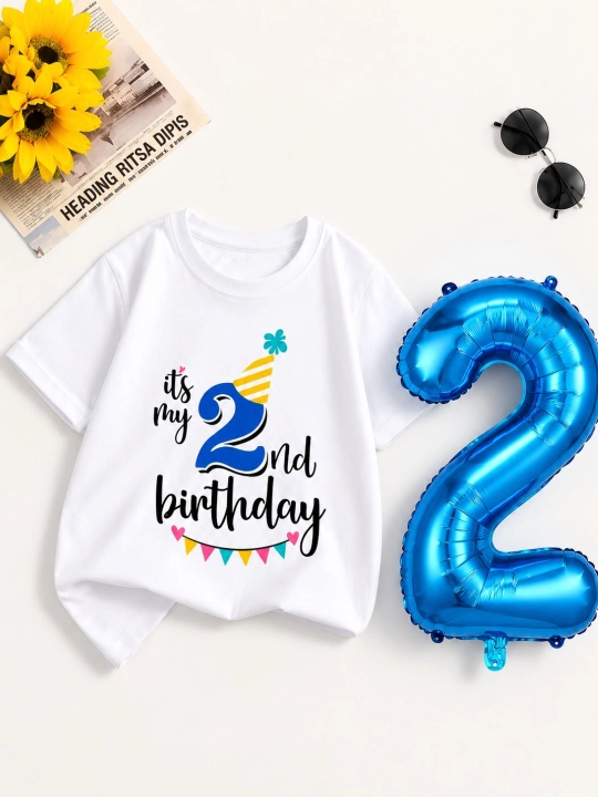EzoFly Birthday Set Праздничная футболка + фольгированная цифра в подарок