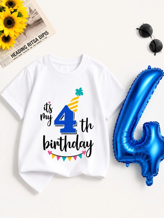 EzoFly Birthday Set Праздничная футболка + фольгированная цифра в подарок