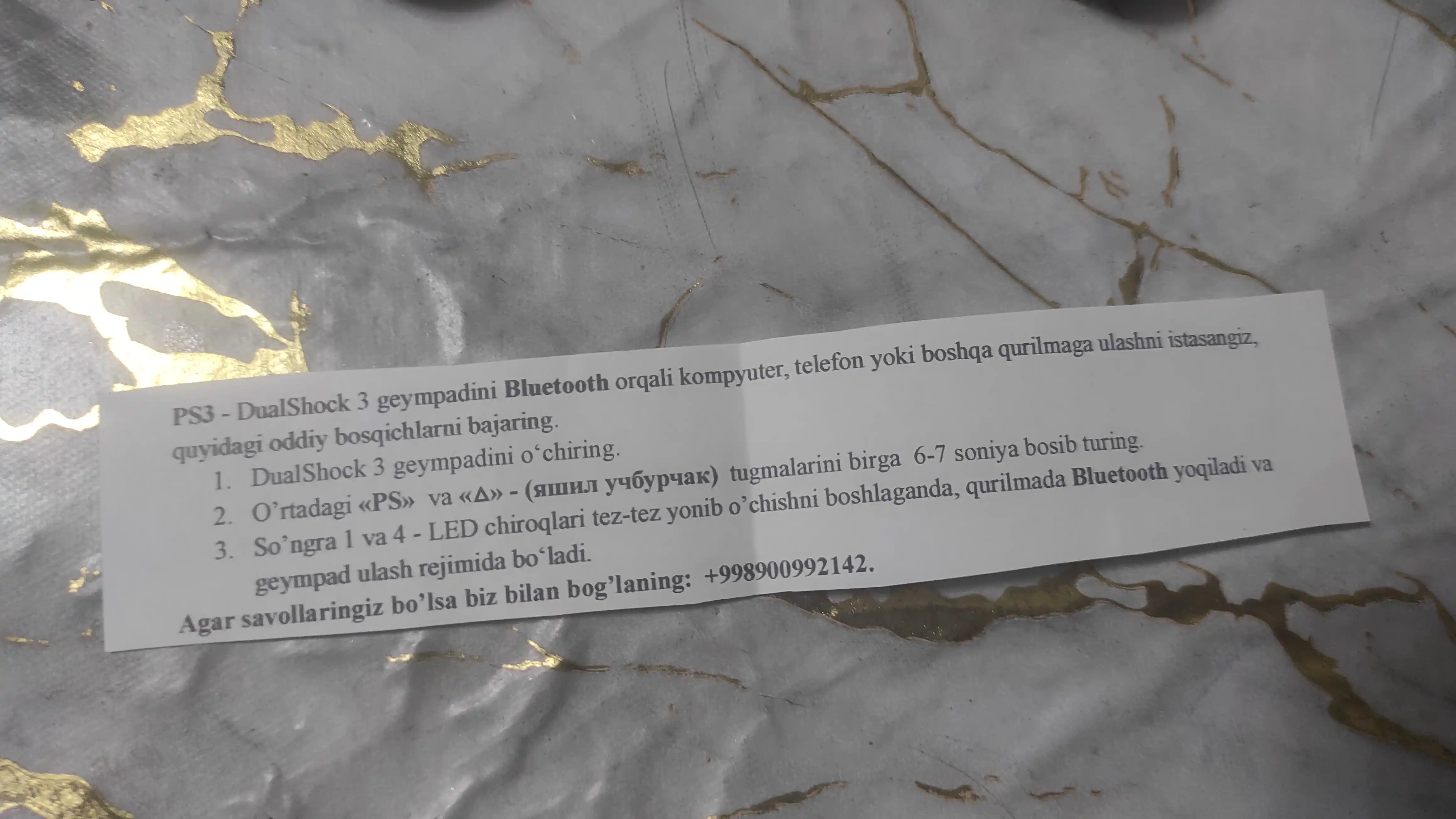 Bluetooth Joystik DualShock 3, Playstation 3 uchun kontroller, simsiz geympad