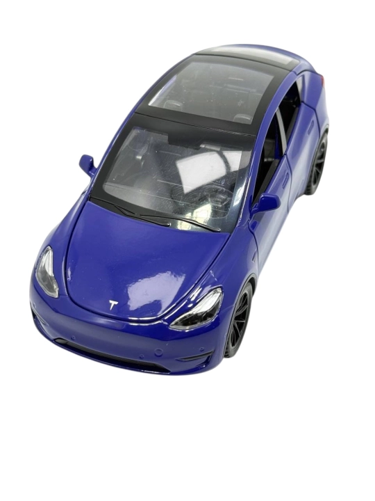 Tesla metall suvenir model mashinasi – Eshiklari ochiladigan o‘yinchoq