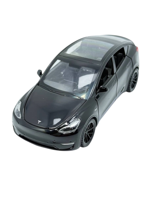 Tesla metall suvenir model mashinasi – Eshiklari ochiladigan o‘yinchoq