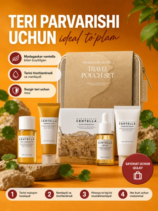 Sayohat uchun mini yuz parvarishi to'plami, SKIN1004, Madagascar centella travel