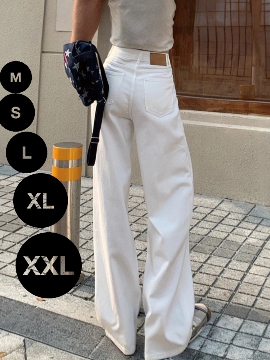 Ayollar uchun baland belli mom jeans – turli rangdagi denim shimlar, jinsi shimlar - 