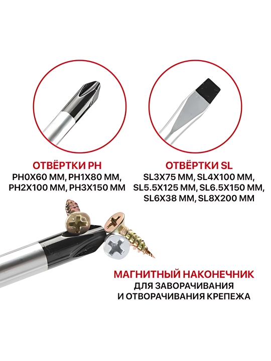 Magnit uchli tornavida to’plami P.I.T. ADVANCE HSDR04-0010