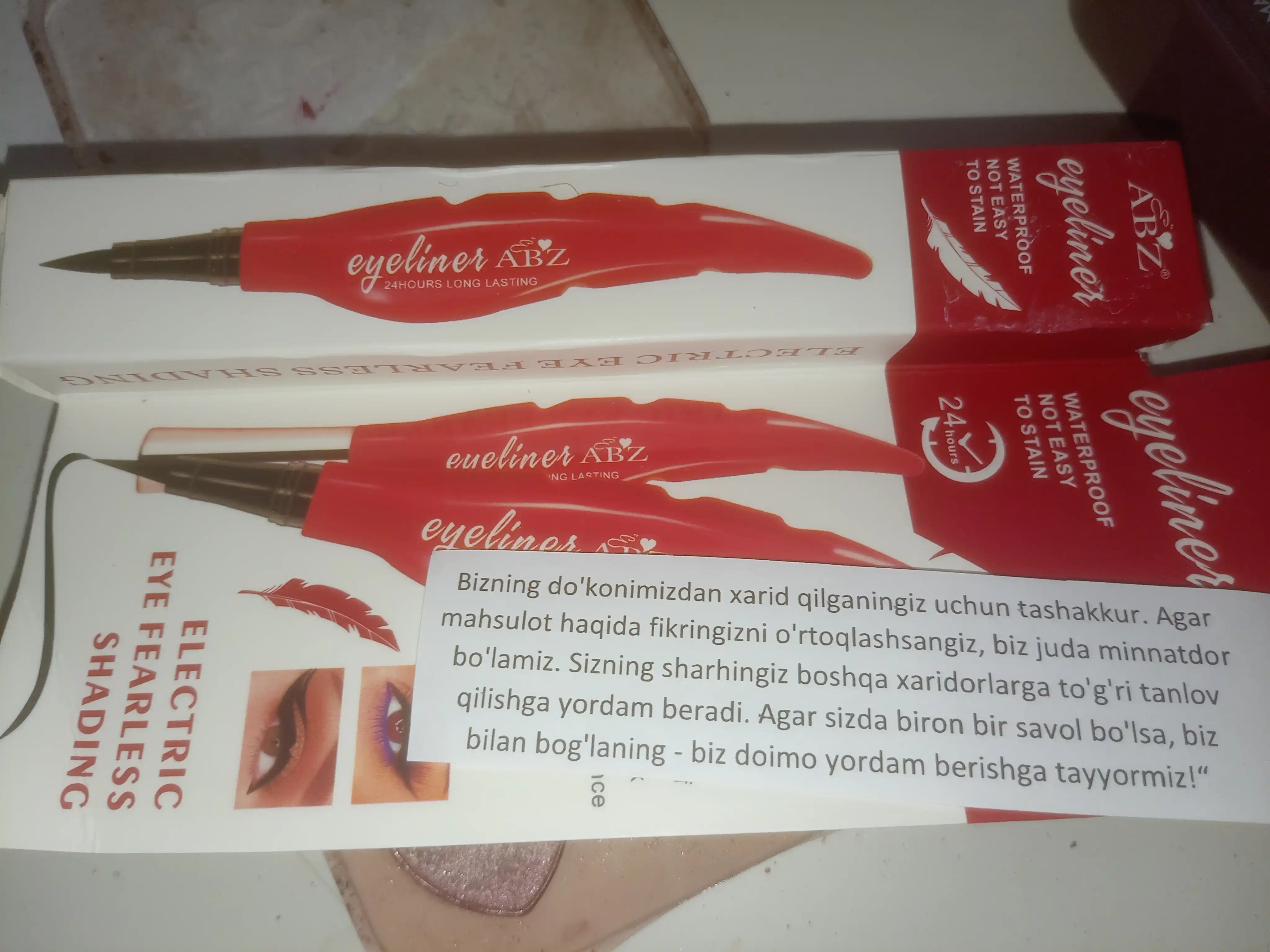 Профессиональная подводка-фломастер Eyeliner ABZ, для глаз, водостойкая, черная