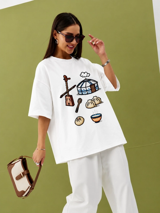 OVERSIZE футболка летняя для женщин и девушек - 