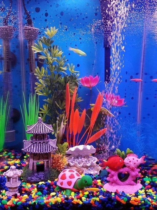 Akvarium, kashpo, gullar va interyer uchun dekorativ rangli toshlar, tabiiy shag‘al