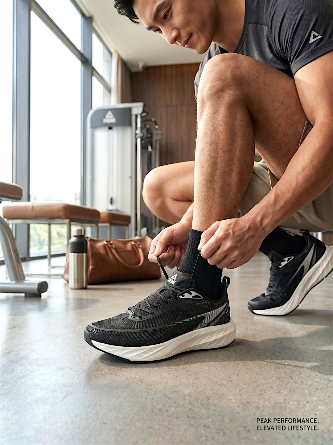 PEAK SPORT 3D Print erkaklar yugurish krossovkalari - 