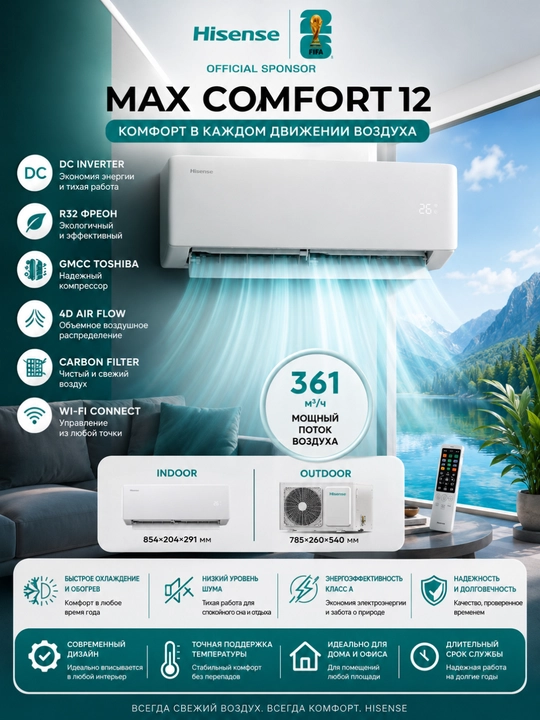 Hisense MAX COMFORT 12/18/24 Inverter - 