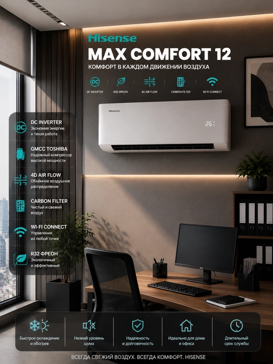 Hisense MAX COMFORT 12/18/24 Inverter