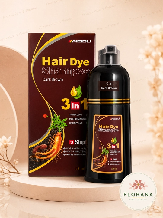 MEIDU Hair Dye Shampoo тёмно-коричневый шампунь-краска 3 in 1 - 