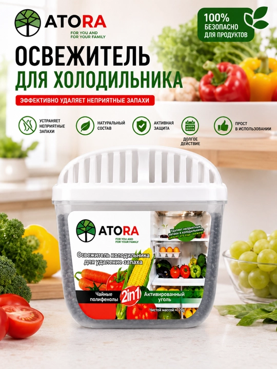 Поглотитель запаха для холодильника антибактериальный дезодоратор очиститель воздуха