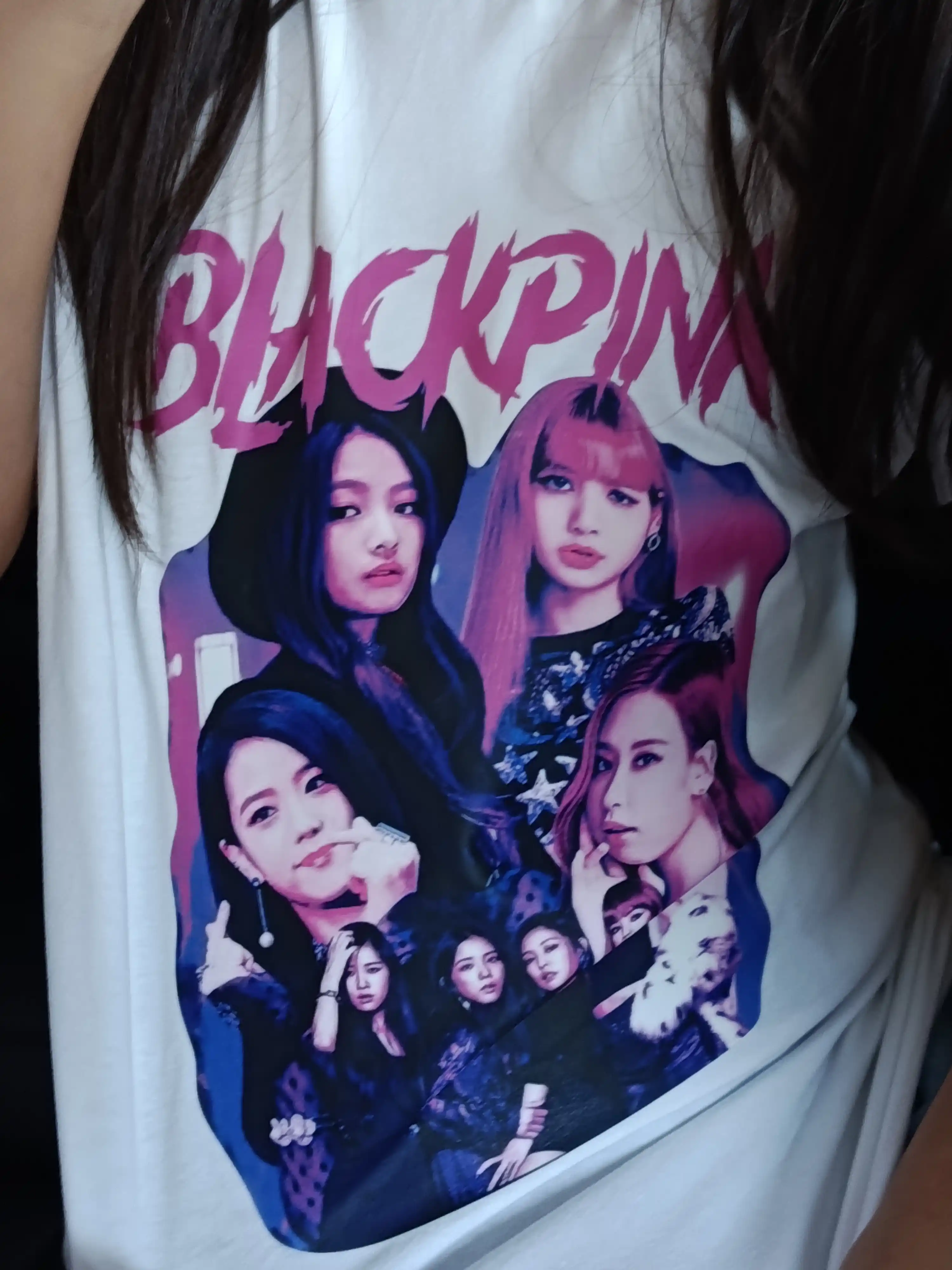 WEERIT BLACKPINK o‘smirlar futbolkasi, 100% paxta, K-pop naqshli, qizlar uchun, 8-14 yosh