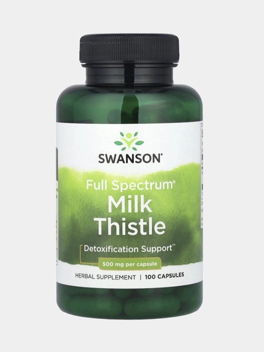 Biologik faol qo‘shimcha, SWANSON Milk Thistle 500 mg, 100 kapsula
