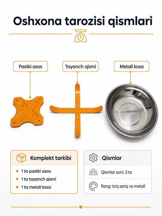 COOFIX Mexanik tarozi, qo'l tarozisi, og'irlik o'lchagich 20 kg