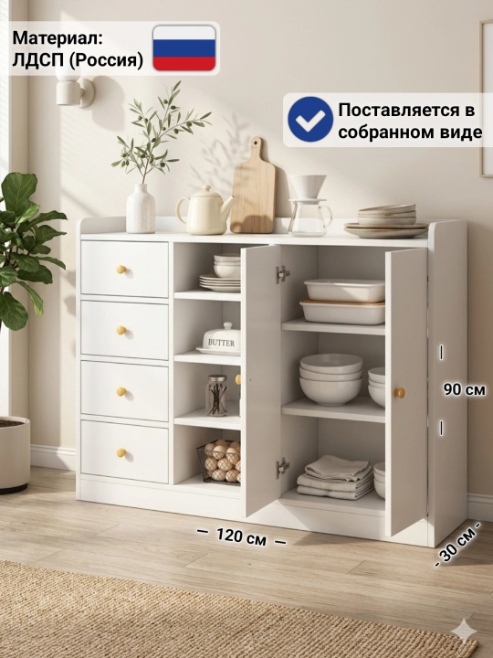 Комод для кухни и гостиной "KARDINAL", в собранном виде - 