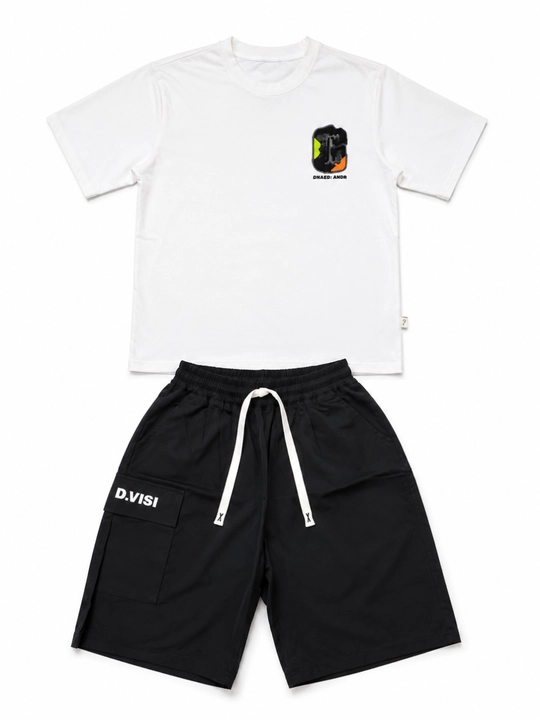 O‘g‘il bolalar sport komplekti futbolka short yozgi teen outfit casual set - 