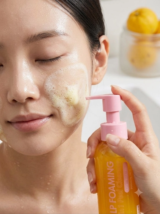 Пенка для умывания лица Yuzu, 200 мл, 3 в 1, Peel Cleanser, очищение и ежедневный уход