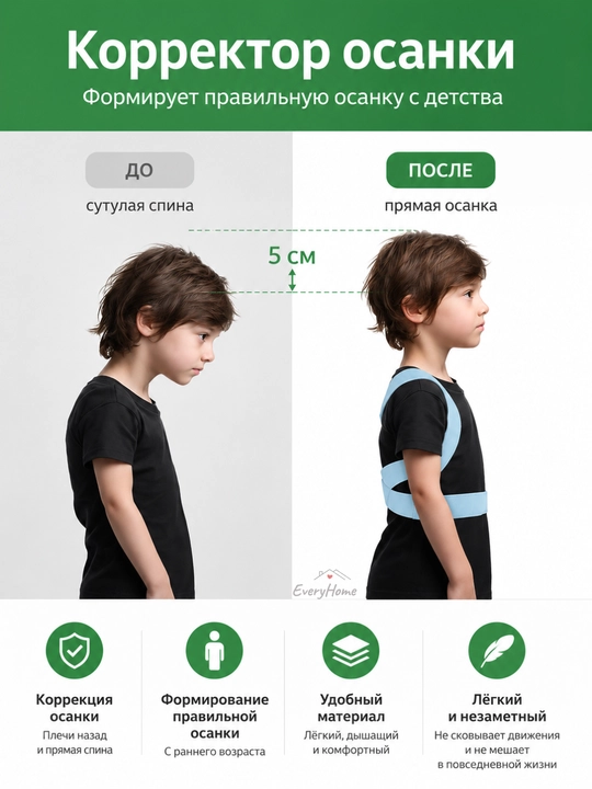Umurtqa pog‘onasi uchun ortopedik korset, bolalar, o‘smirlar va kottalar uchun korrektor