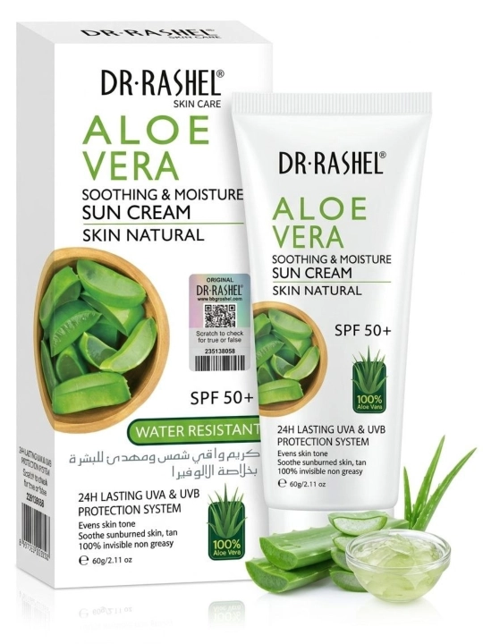 Солнцезащитный увлажняющий крем Dr. Rashel Aloe Vera Soothing & Moisture Sun Cream (SPF 50+) - 