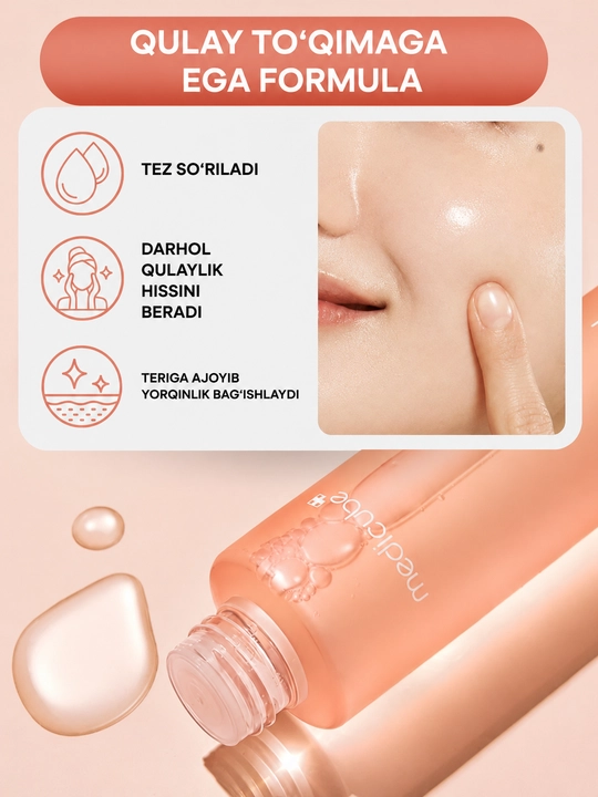 Medicube Kollagenli namlantiruvchi va qarishga qarshi yuz toneri, 140 ml