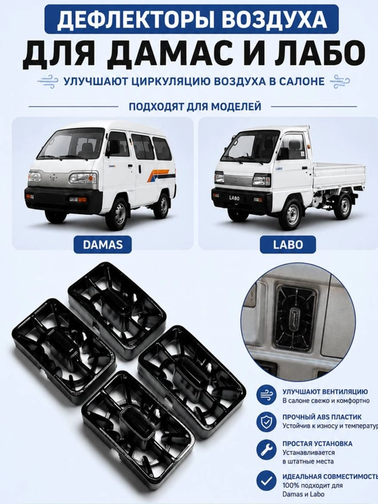 Damas uchun AMG uslubidagi salon havo deflektori, ABS plastik - 