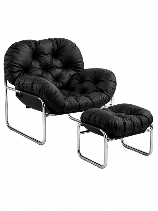 Мягкое кресло для отдыха с пуфом, lounge-кресло, современное кресло для дома