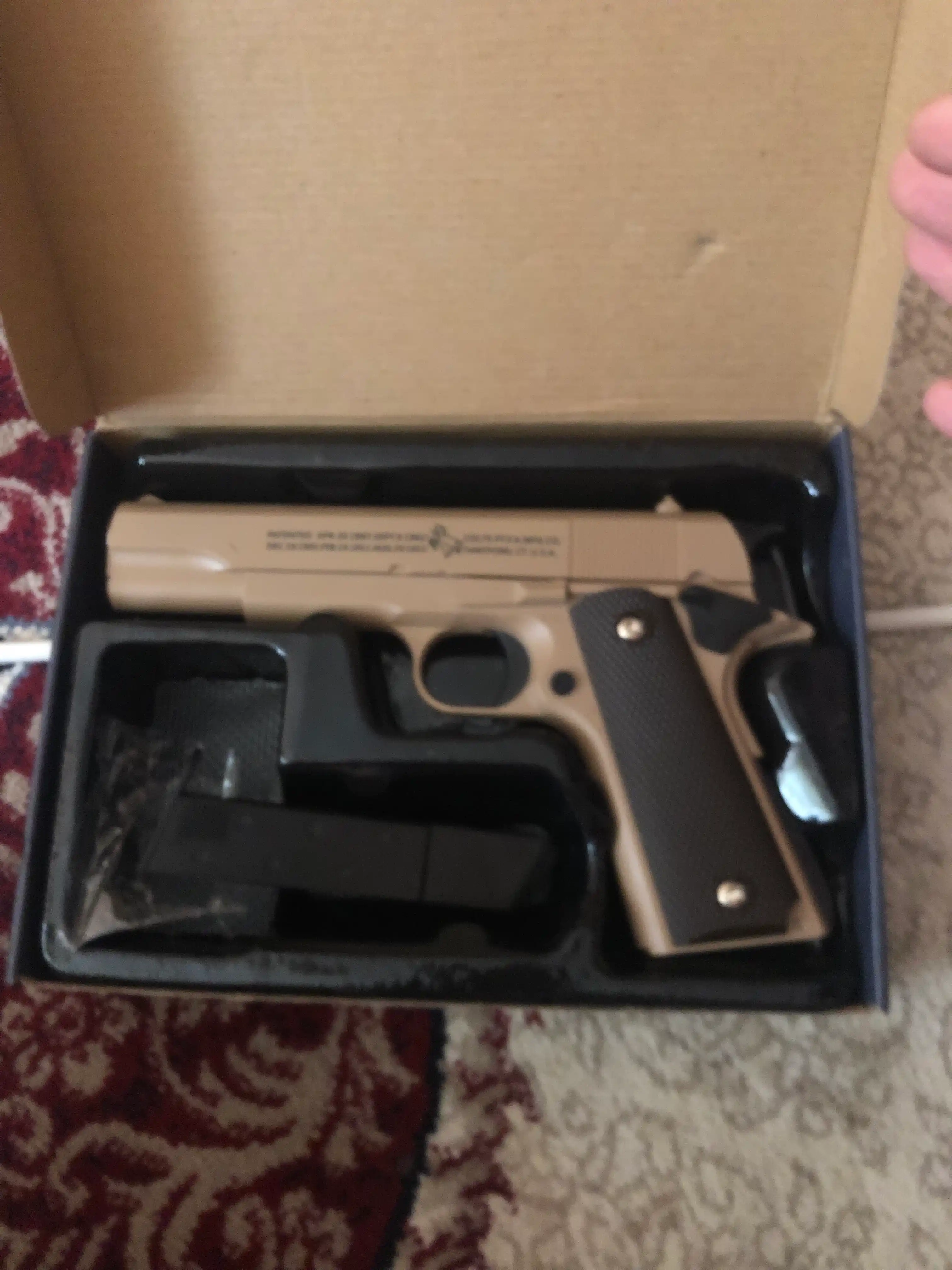 Glock AirSoft quroli, bolalar uchun metall to'pponcha, pnevmatik
