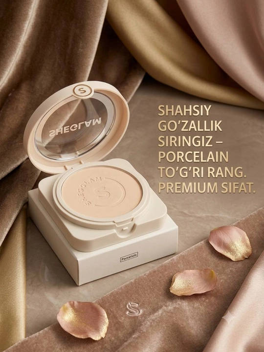 Yuz uchun professional ixcham SHEGLAM kukuni - 