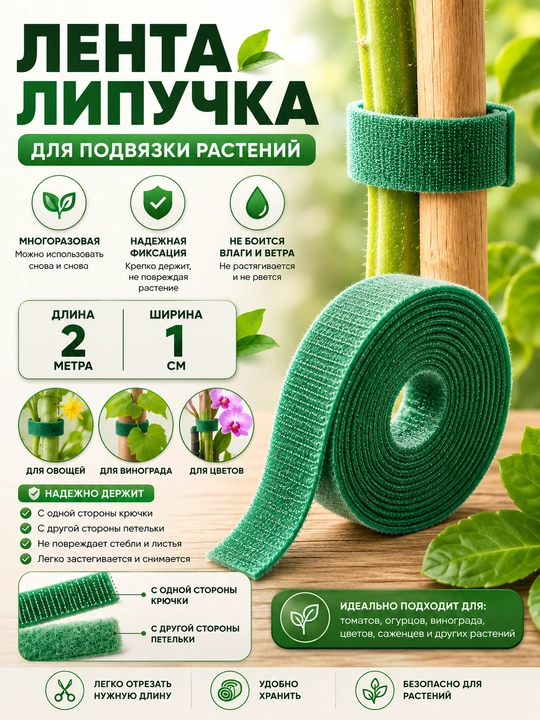 Нейлоновая липучка - лента (велкро) прочная двусторонняя лента - 