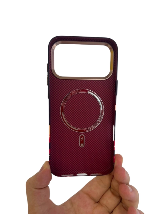 IPhone 17 Pro / Pro Max / 17 Air uchun Luxo Life karbon magnitli g‘ilof Anti-shock