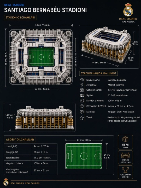 Konstruktor Dunyo binolari va minoralari, mashhur obidalar va stadionlar kolleksiyasi