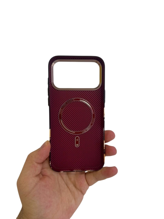 IPhone 17 Pro / Pro Max / 17 Air uchun Luxo Life karbon magnitli g‘ilof Anti-shock
