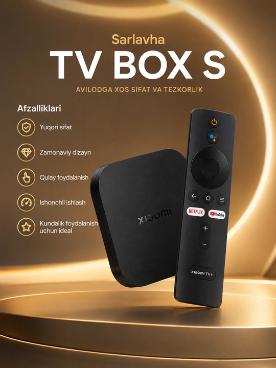 Xiaomi TV Box S (2-avlod) / Xiaomi TV Stick – Smart TV Media Pleeri 4K Ultra HD - 