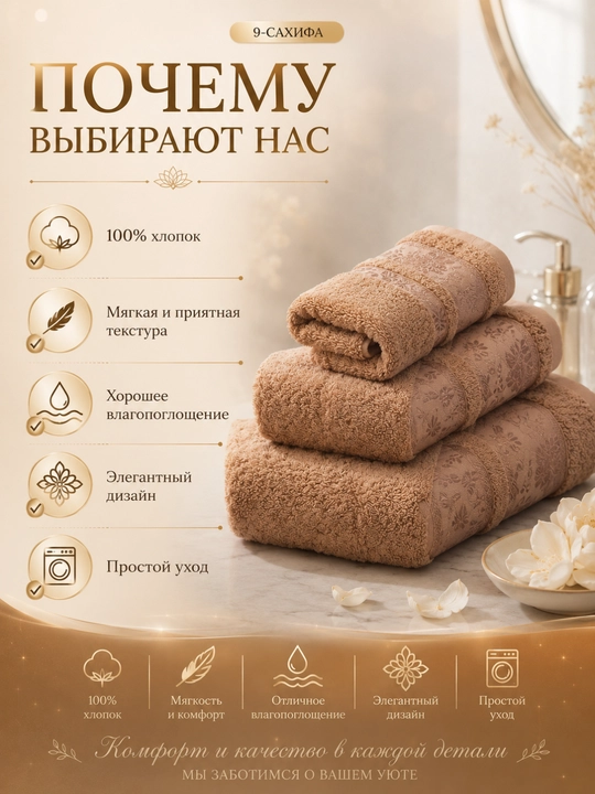 Sochiqlar to'plami 1 dona, hammom, yuz va soch uchun, yumshoq va mayin 1 dona