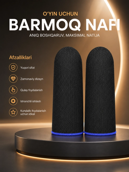 Mobil O'yin Uchun Sensor Nakladkalar – PUBG, Free Fire va COD uchun Barmoq Qopqoqlari - 