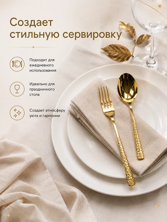 Набор столовых приборов, 18 предметов на 6 персон