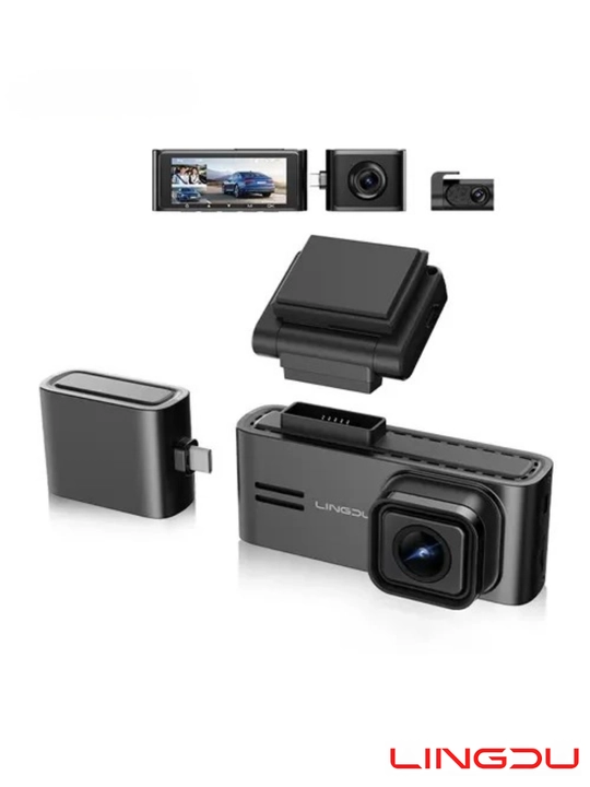 Видеорегистратор LINGDU C34 4K с 5G Wi-Fi и GPS, 3.18″ экран, передняя и задняя камеры