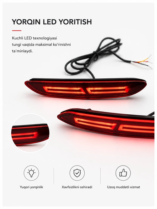 Onix, Malibu, Tracker 2, Spark, Kia Sonet uchun LED reflektor chiroqlari, garimdori