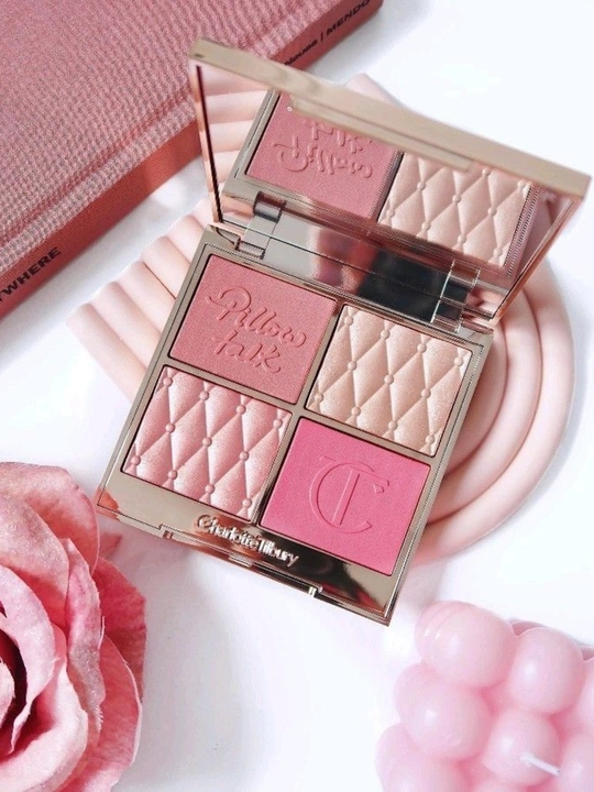 Румяна и хайлайтер для лица палетка для лица Charlotte Tilbury Pillow Talk Face Palette