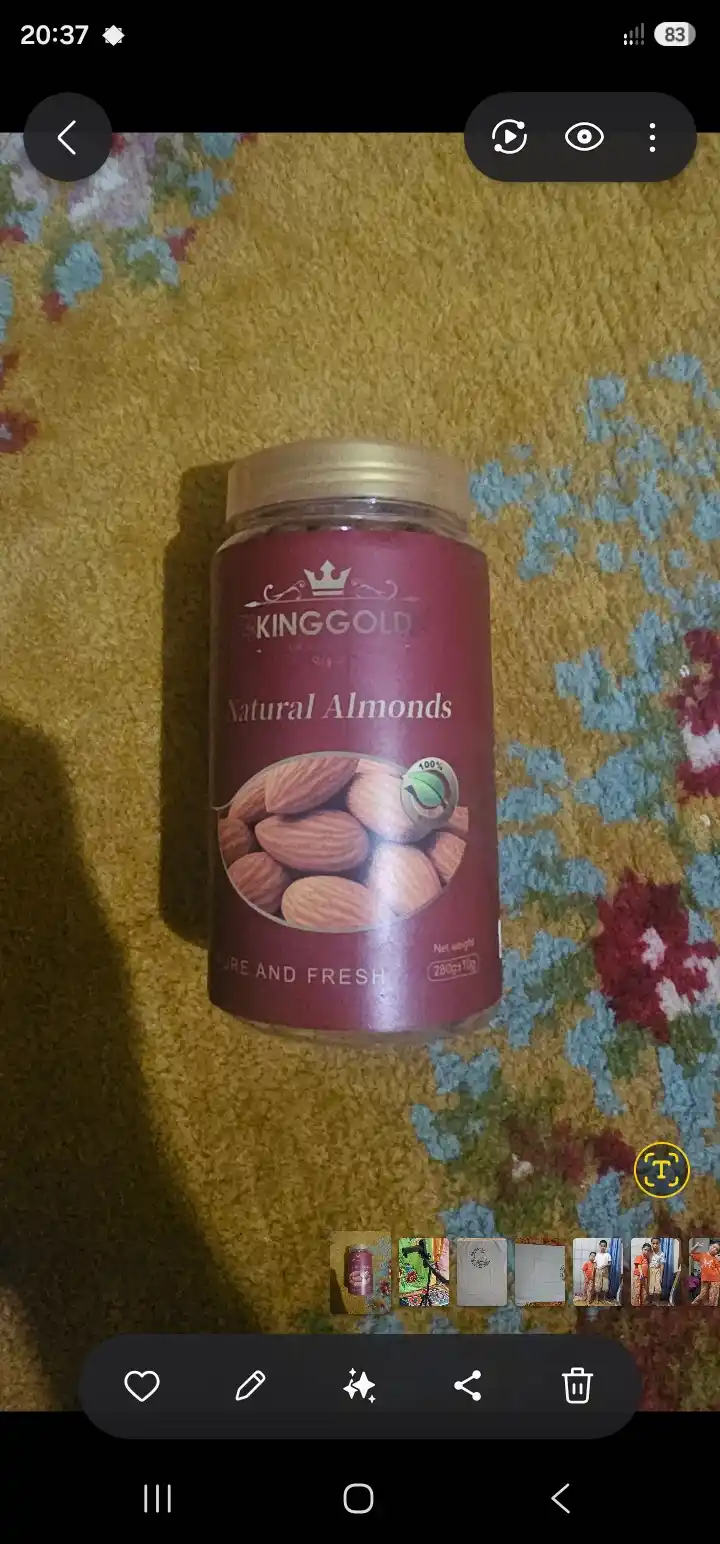 Qovurilgan bodom "KING GOLD", 200 gr