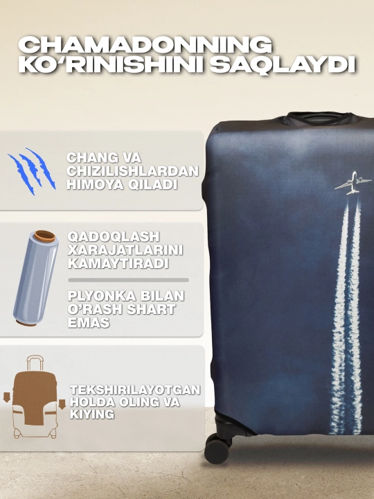 Чехол для чемодана, эластичный и плотный, защитный чехол на чемодан