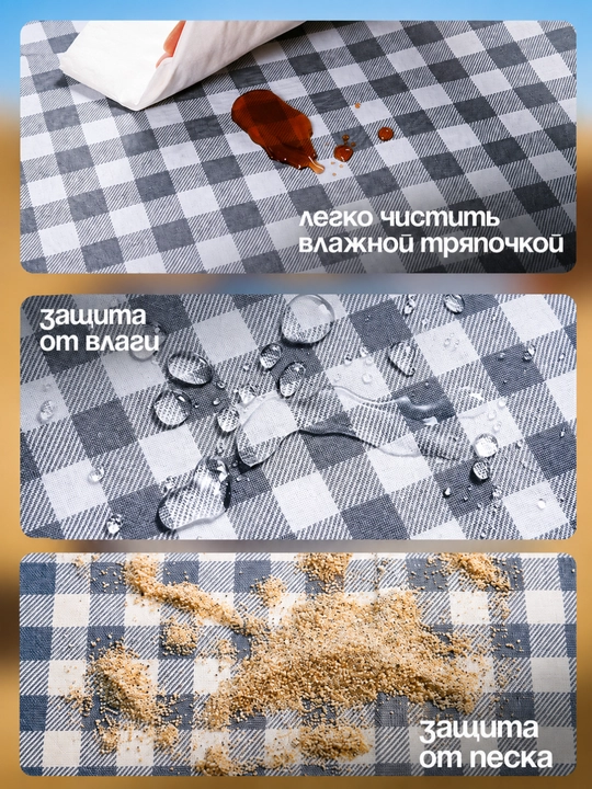 Туристический складной коврик для пляжа, пикника и отдыха на природе