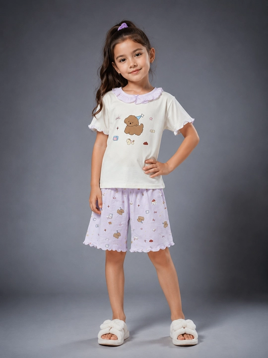 Qizlar uchun yozgi pijama to‘plami - 