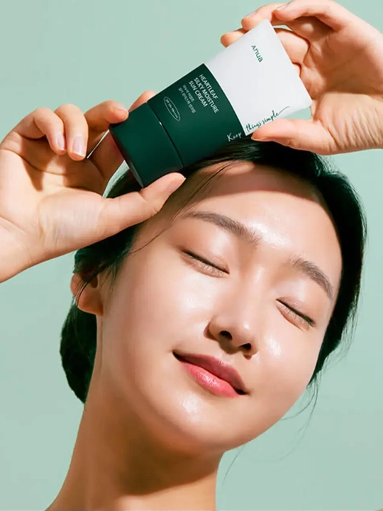 Anua Heartleaf Silky Moisture Sun Cream SPF50+ PA++++ namlovchi quyosh kremi