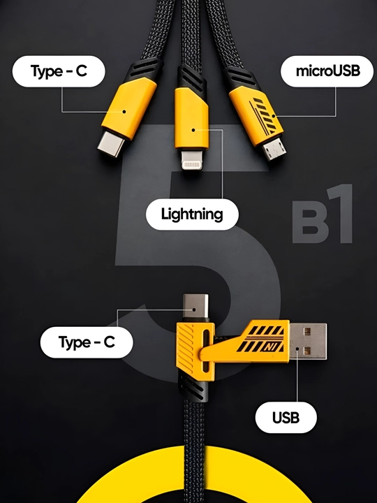 Кабель для быстрой зарядки, USB Type-C to Type-C Cable, Lightning, 240W   1 m